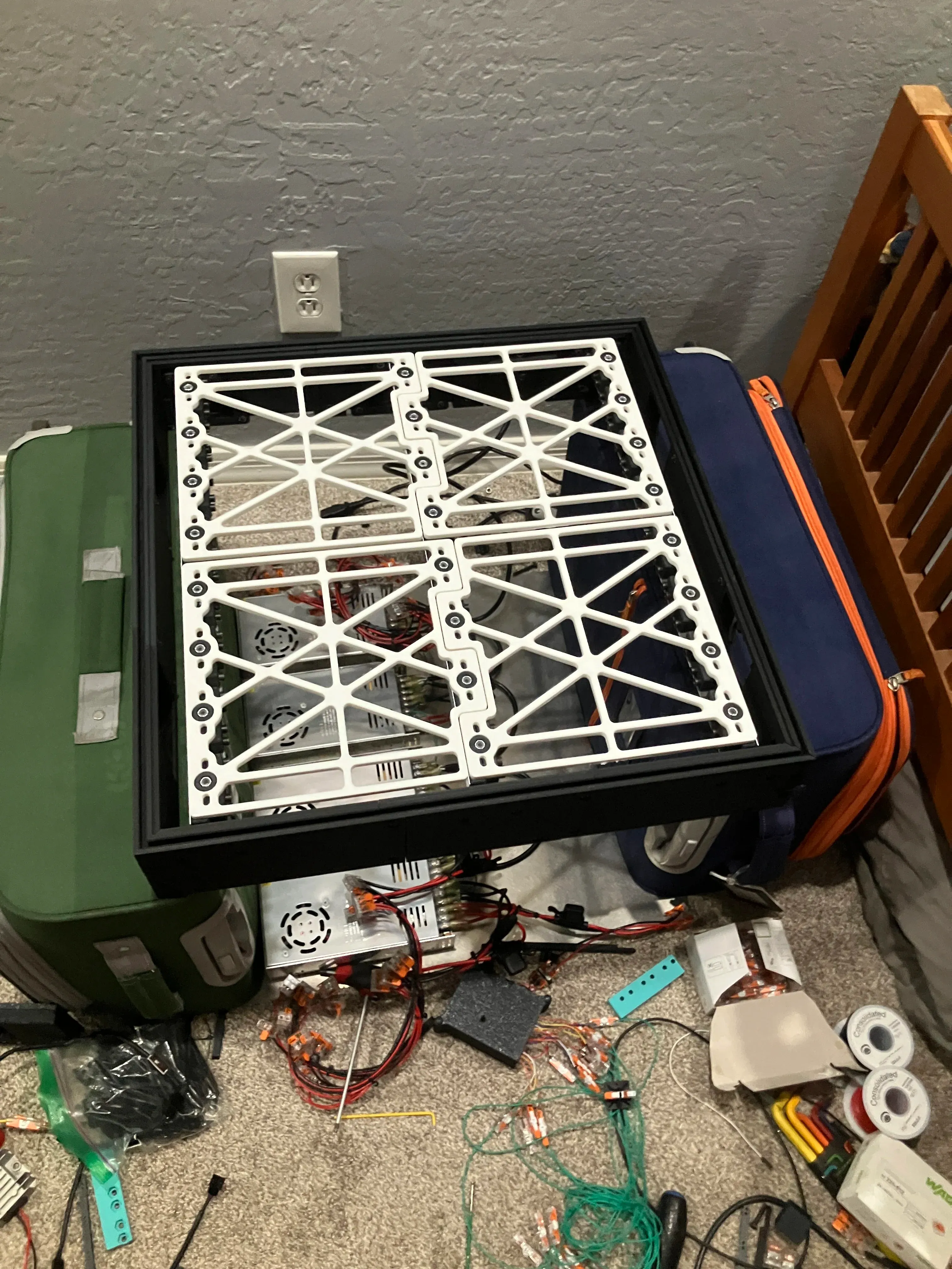 Cube under construction.